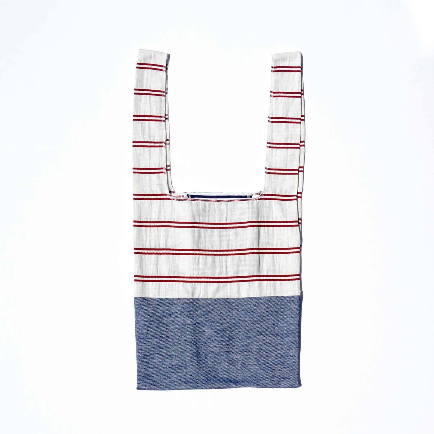 202004ECO22 Shoulder bag / stripes - red