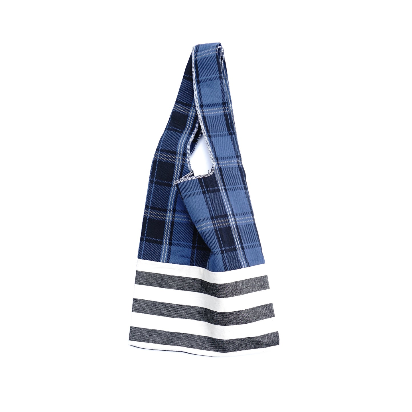 202011ECO04 Shoulder bag / tartan-blue