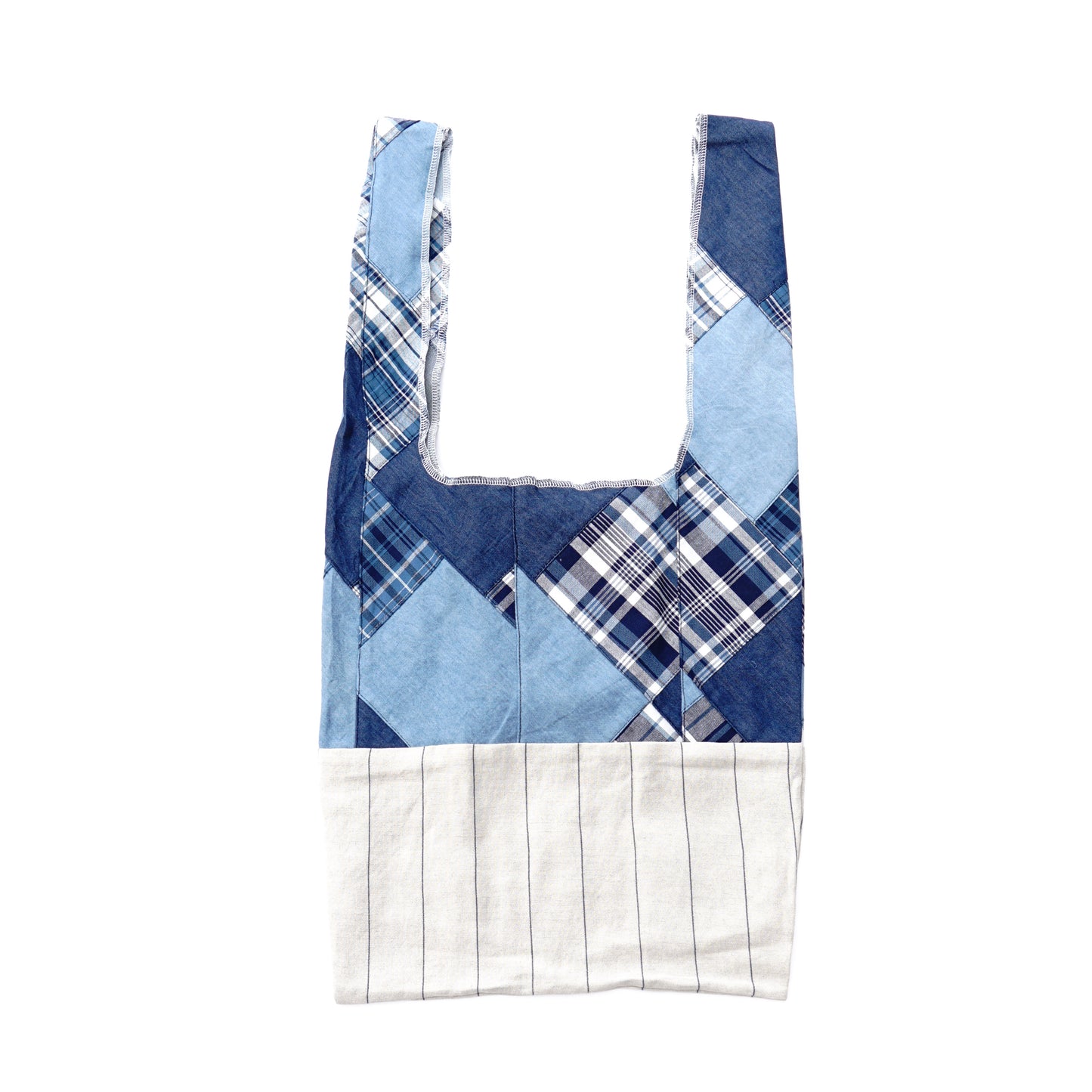 202101ECO01 Shoulder bag / patchwork-blue