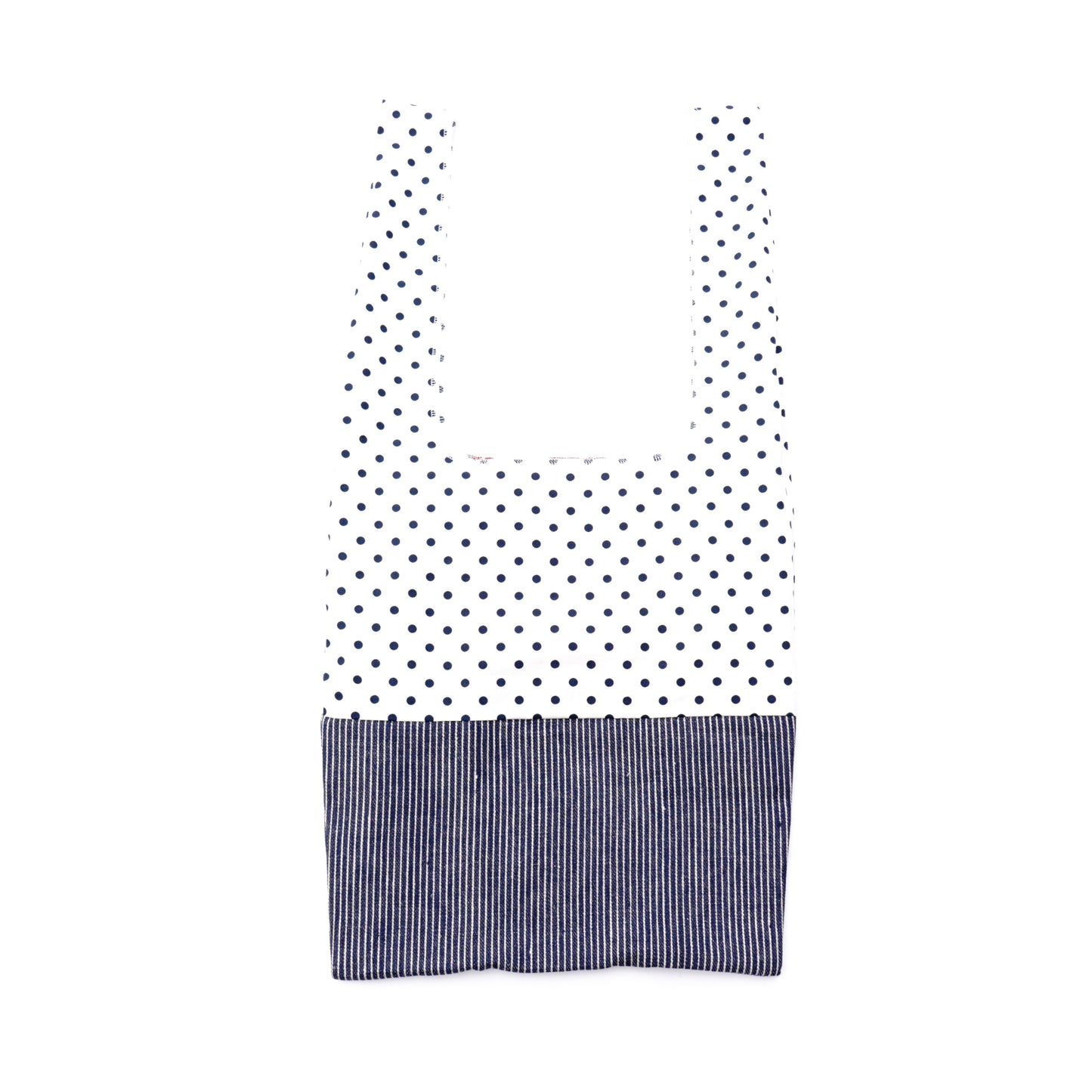 202101ECO11 Shoulder bag / polka dot white-black