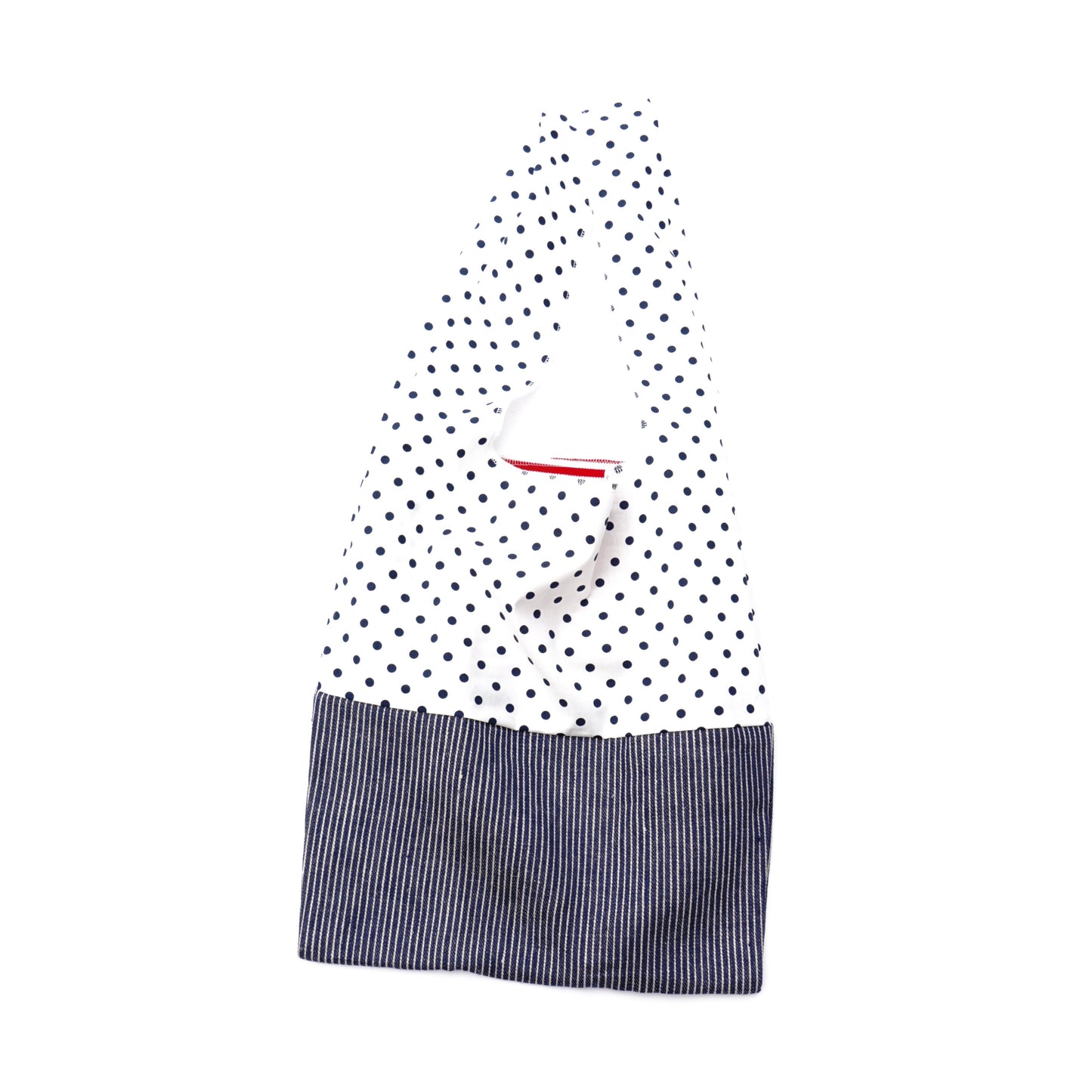 202101ECO11 Shoulder bag / polka dot white-black