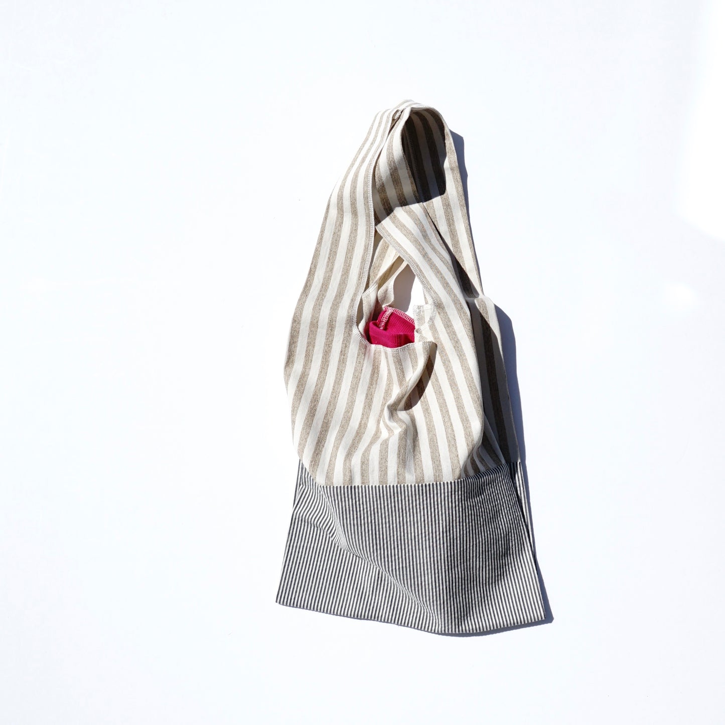 202004ECO01 Shoulder bag / Hickory stripe washer