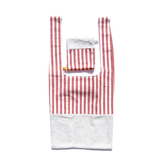 202004ECO04 Shoulder bag / Hickory stripe washer