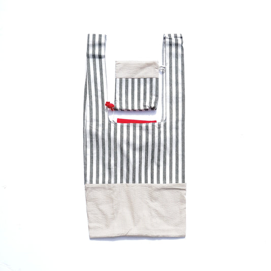 202004ECO23 Shoulder bag / Hickory stripe washer