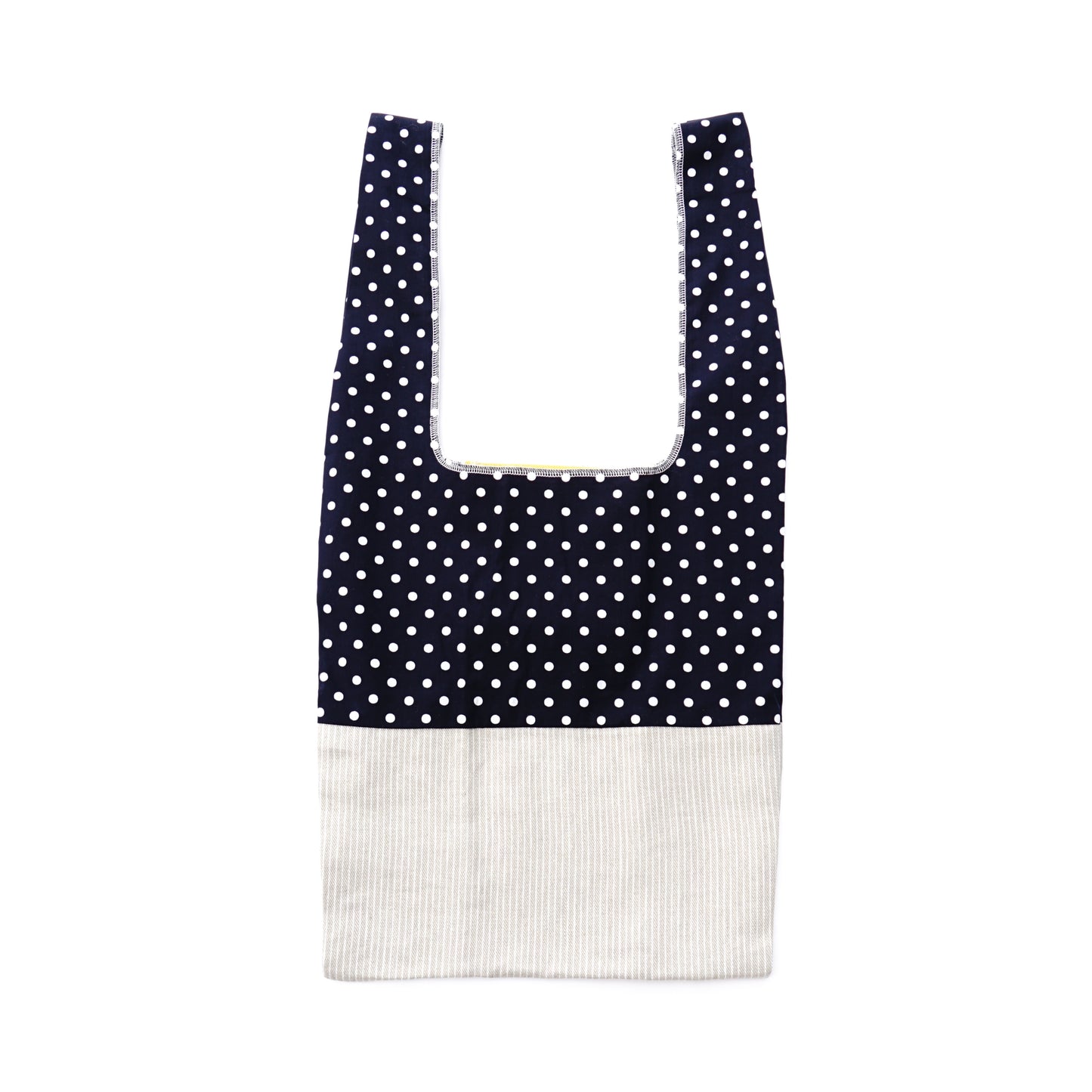 202101ECO12 Shoulder bag / polka dot black-white