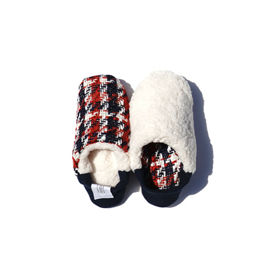 202308MRP02 Big tweed plaid × Sheep Boa