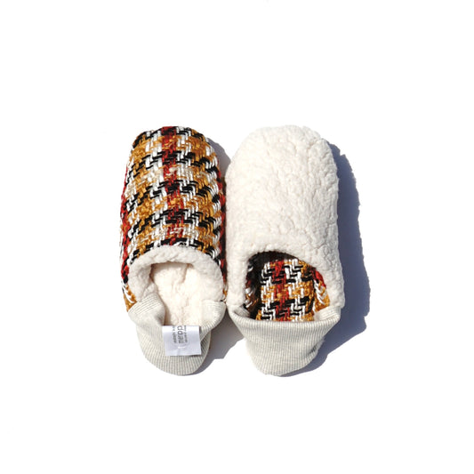 202308MRP04 Big tweed plaid × Sheep Boa