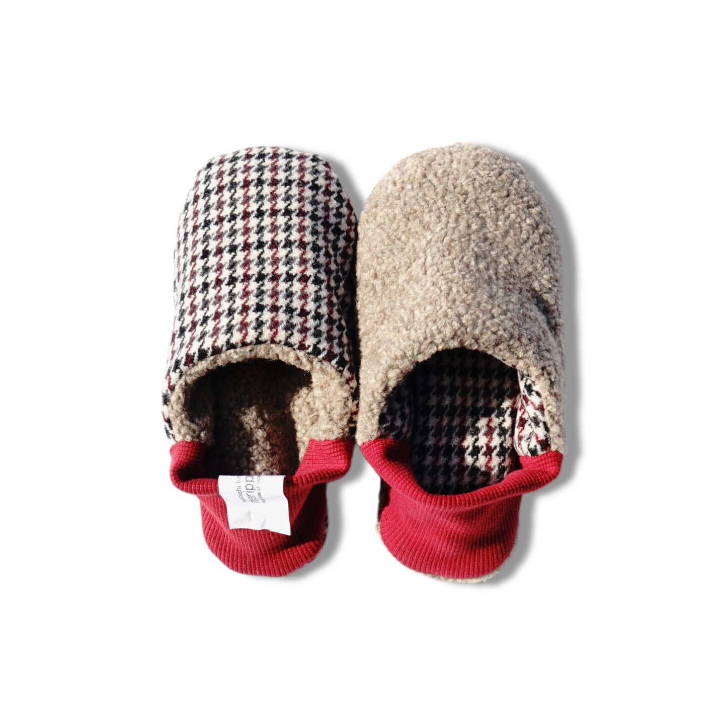 202308MRP28 Houndstooth check × wooly pile