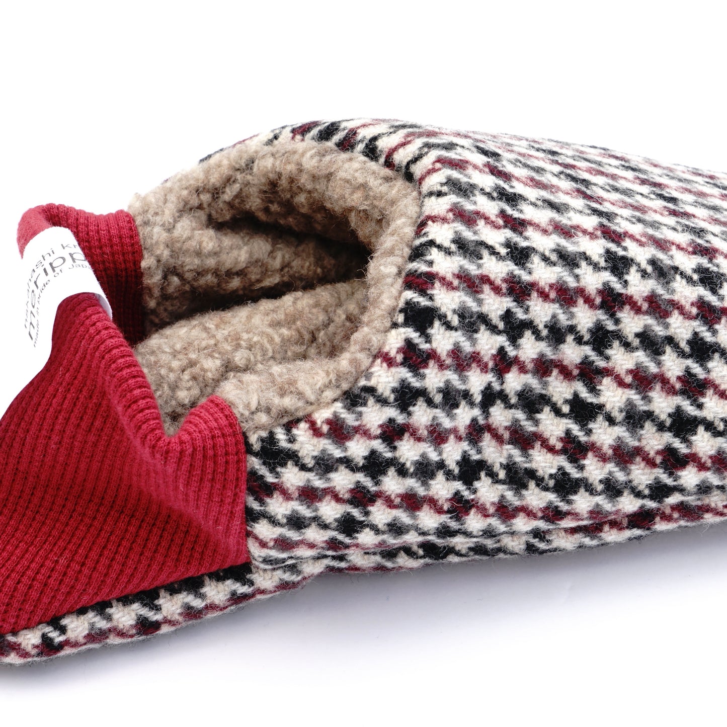 202308MRP28 Houndstooth check × wooly pile