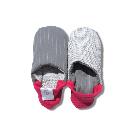 202401MRP11 Brushed cotton stripes / Mixed tweed