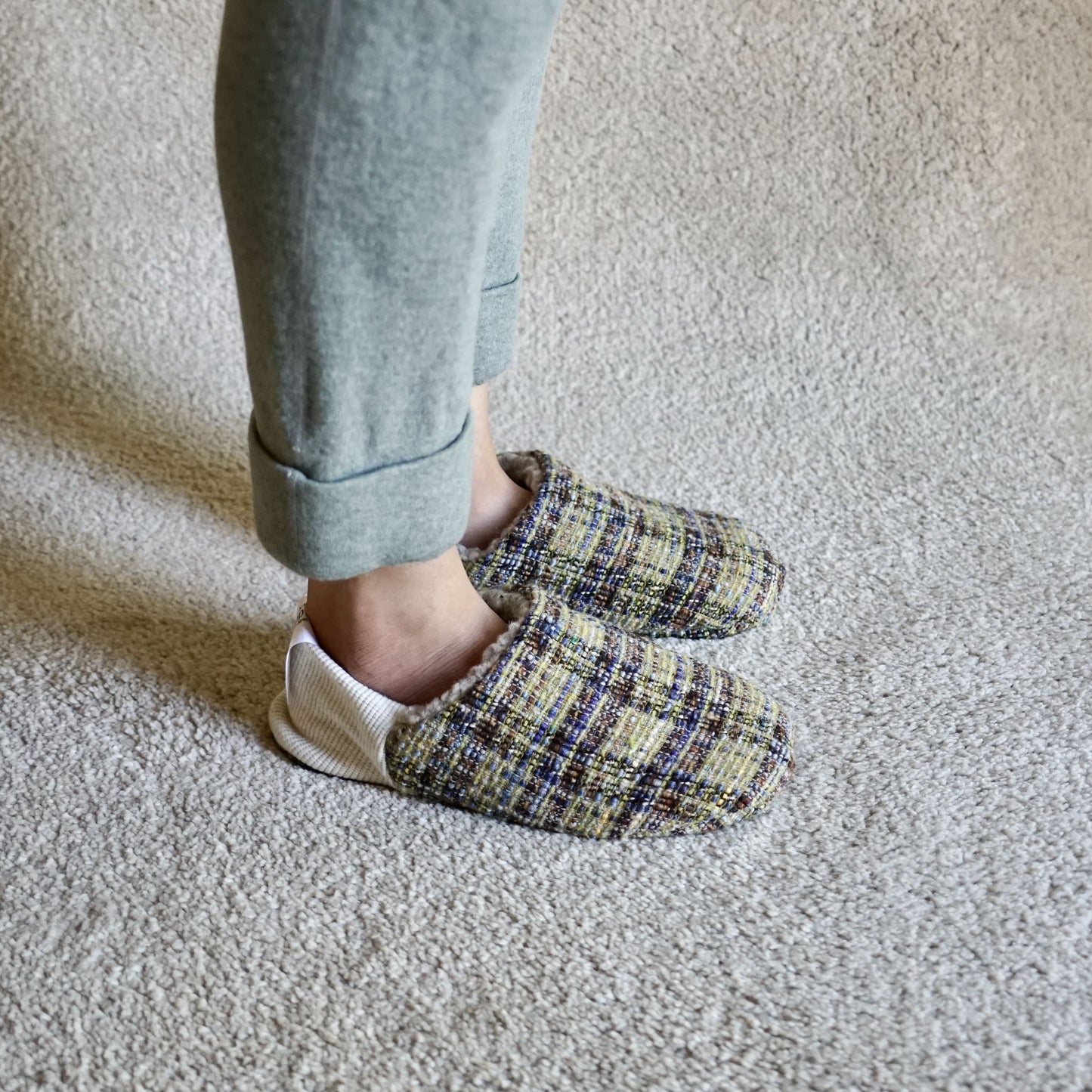 202409MRP12 Tweed plaid × Woolly boa