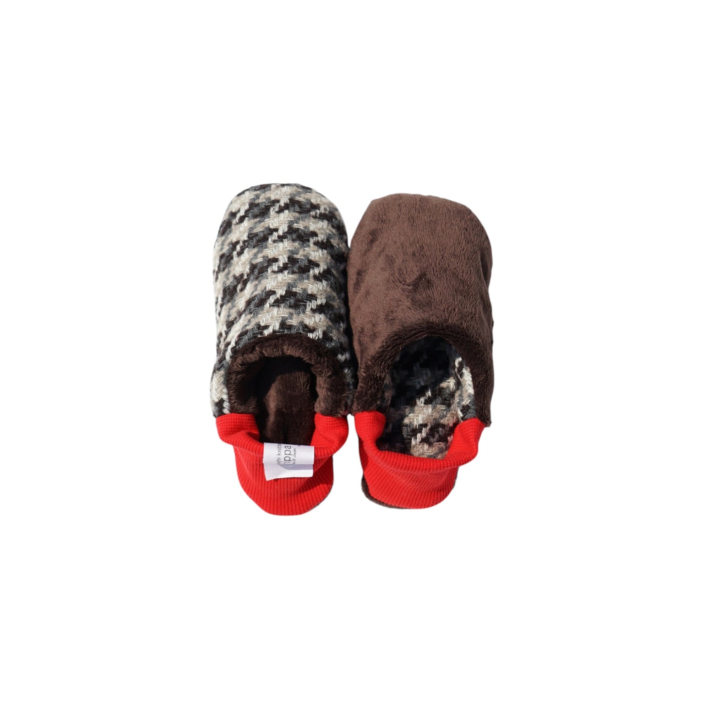 202412MRP27 Houndstooth check tweed × Fur