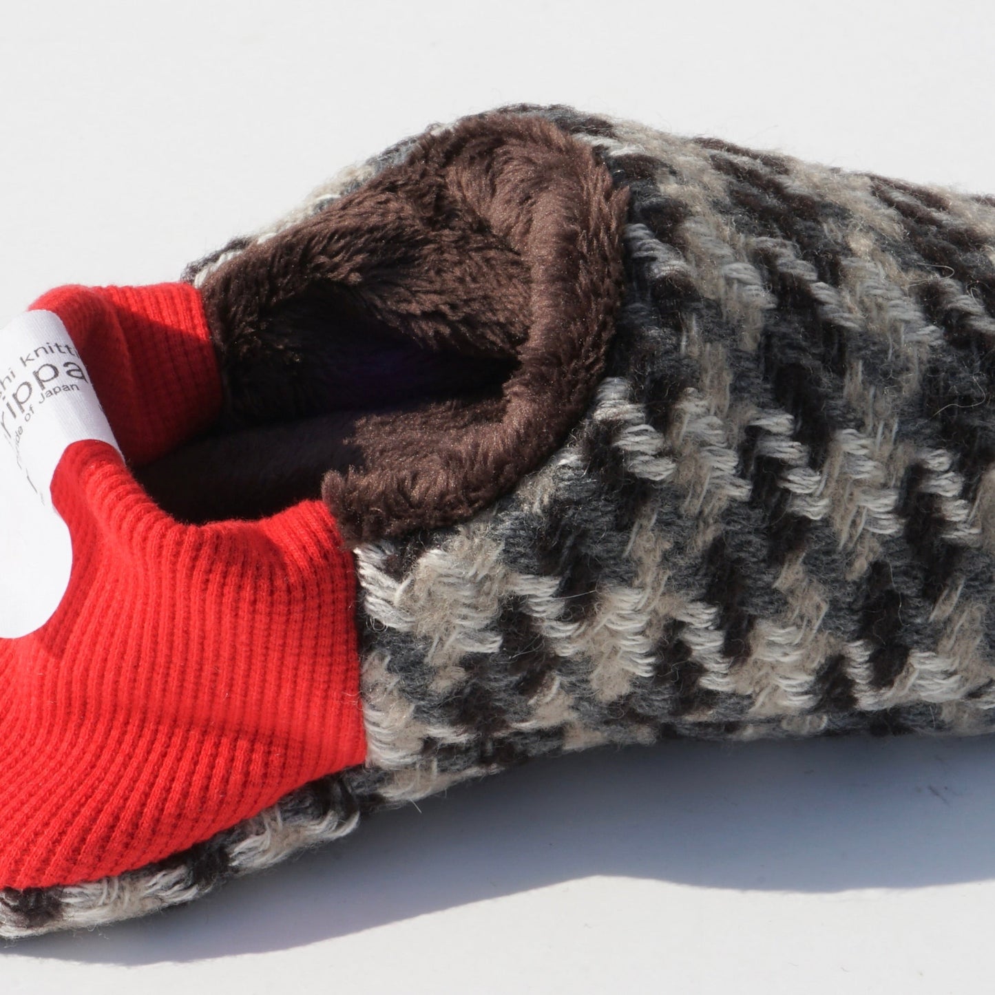 202412MRP27 Houndstooth check tweed × Fur