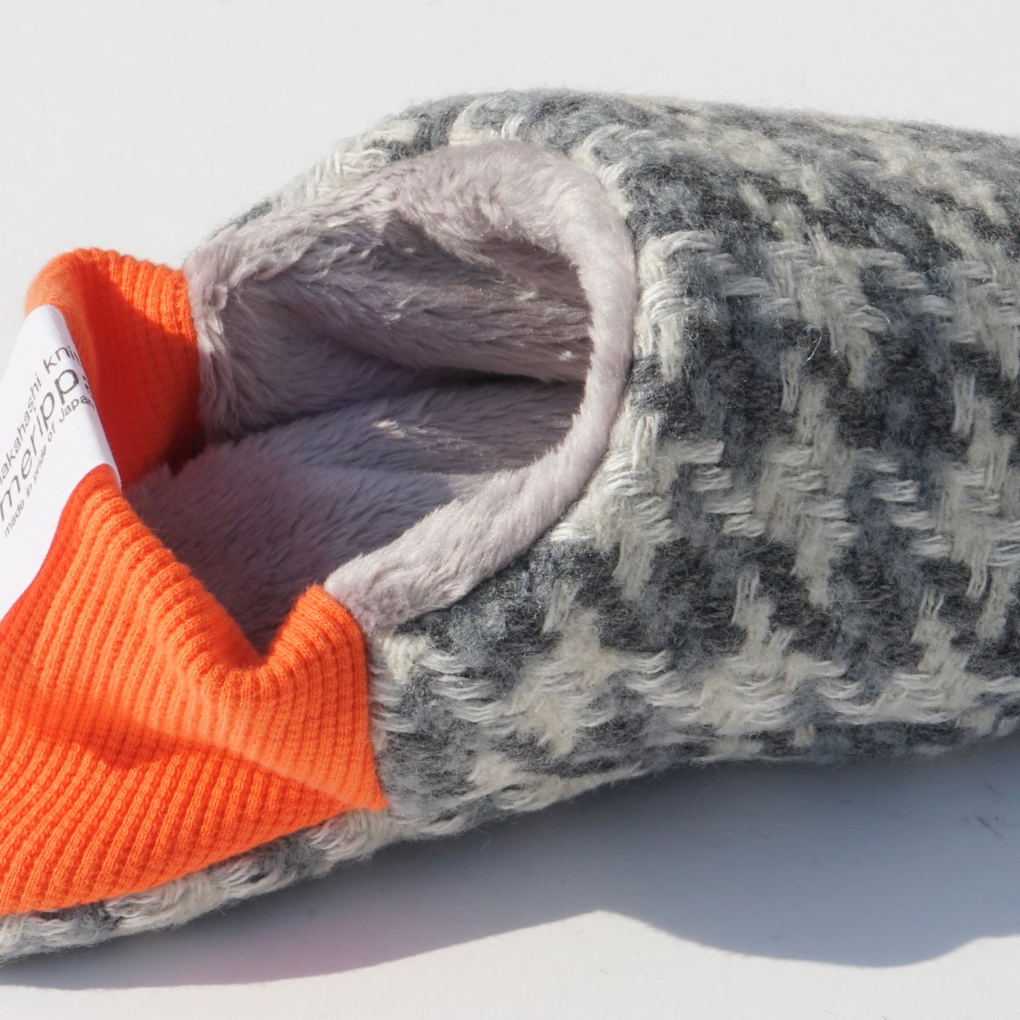 202412MRP28 Houndstooth check tweed × Fur