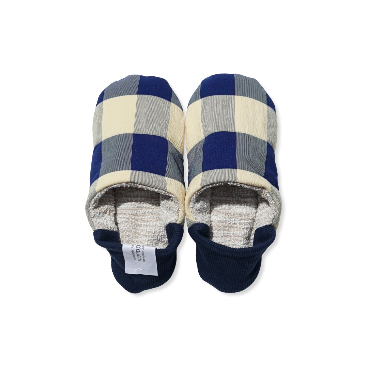202502MRP15 Block plaid × Tweed jersey