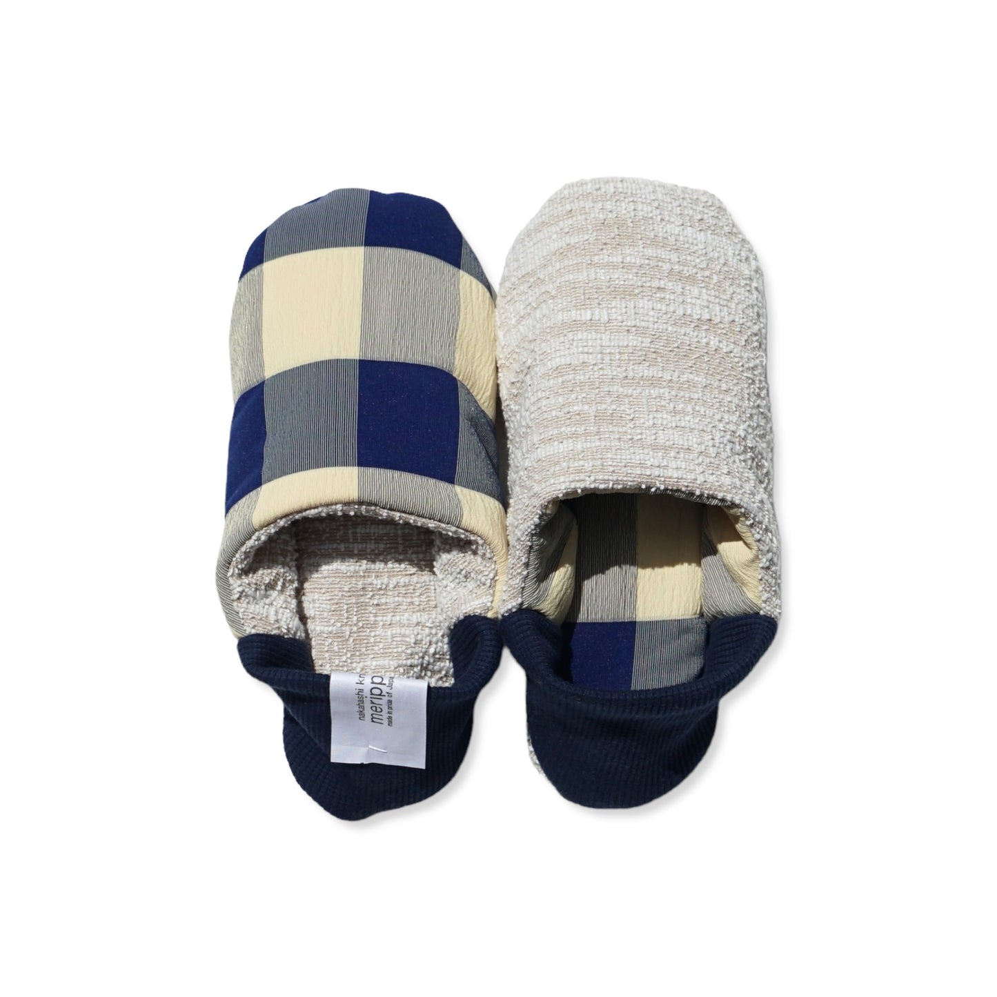 202502MRP15 Block plaid × Tweed jersey