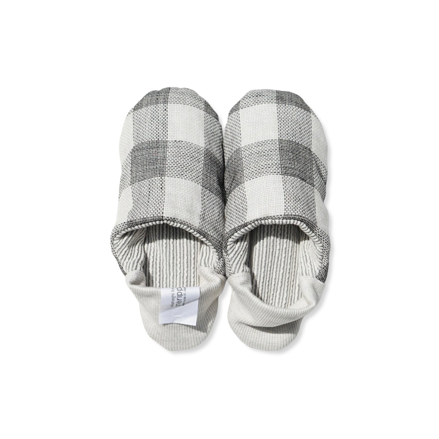 202502MRP26 Linen block plaid × Embossed stripes
