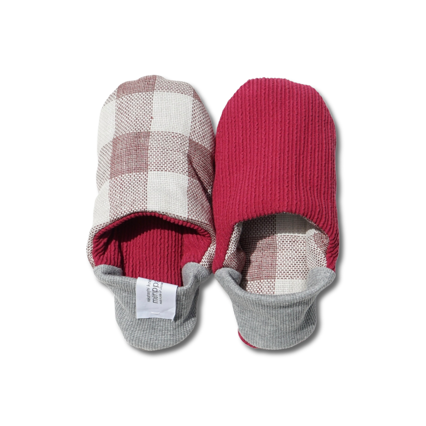 202502MRP27 Linen block plaid × Embossed stripes