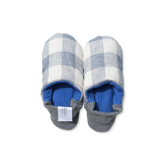 202502MRP28 Linen block plaid × Embossed stripes