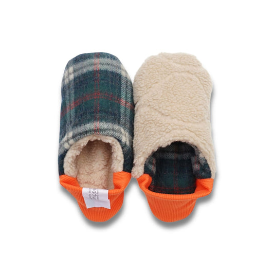 202507MRP16 Shaggy tartan x Quilted boa