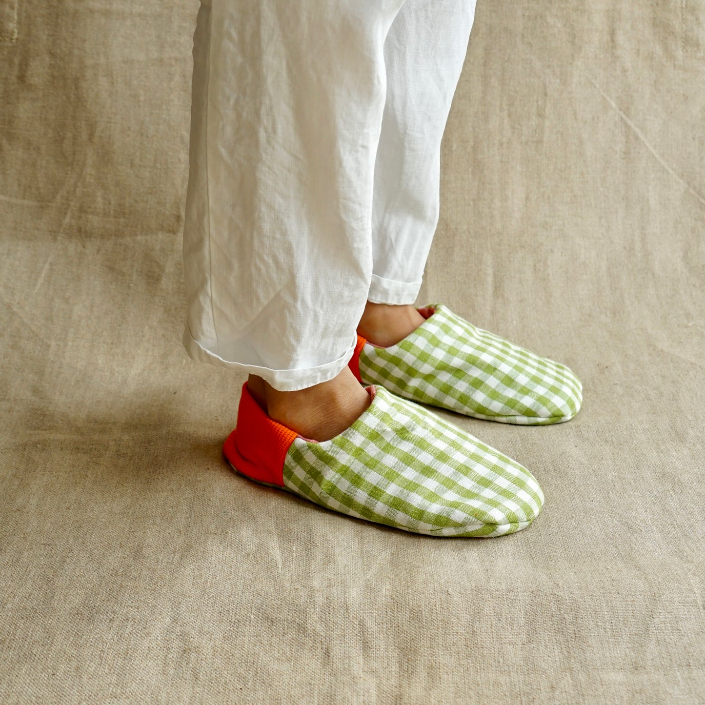 202603MRP28 Gingham check x linen canvas
