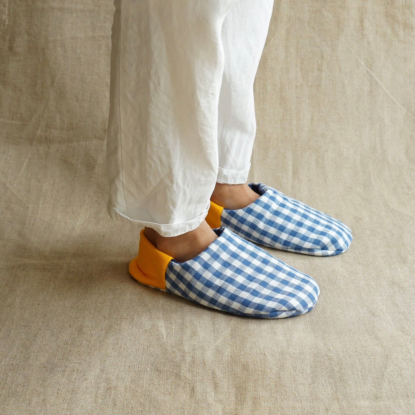 202603MRP29 Gingham check x linen canvas